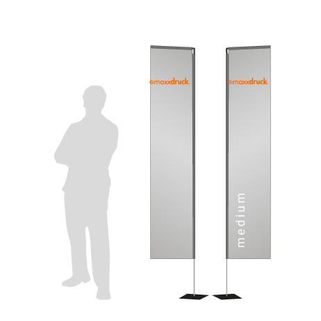 Beachflag Rechteck | Medium (300 cm) | beidseitig bedruckt